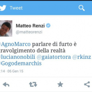 Tweet di Matteo Renzi sbagliato